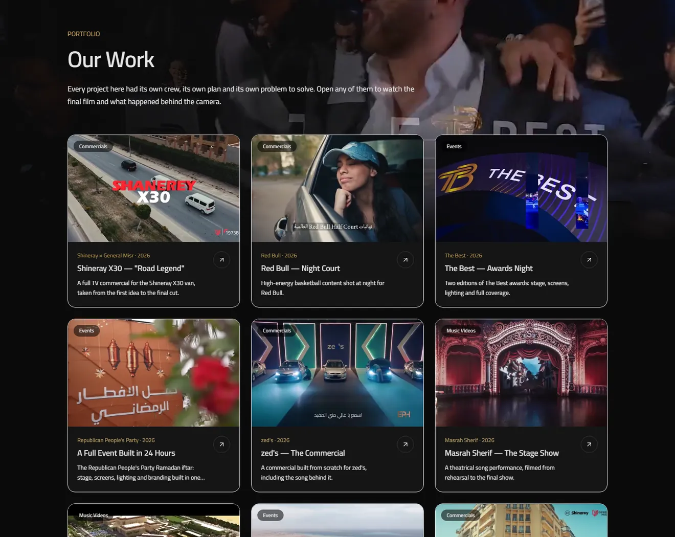 The work section on the EPH site