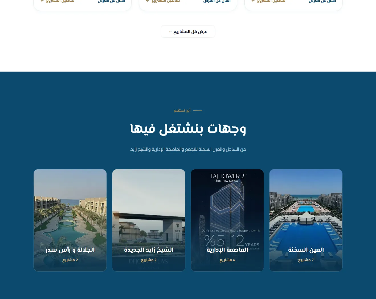 The property destinations on the Nada Mahmoud site